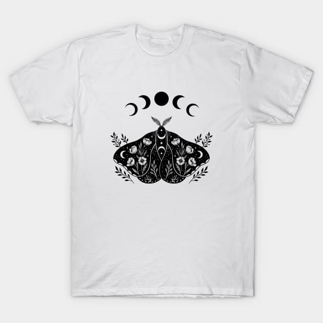 Luna and Moth T-Shirt by Episodic Drawing